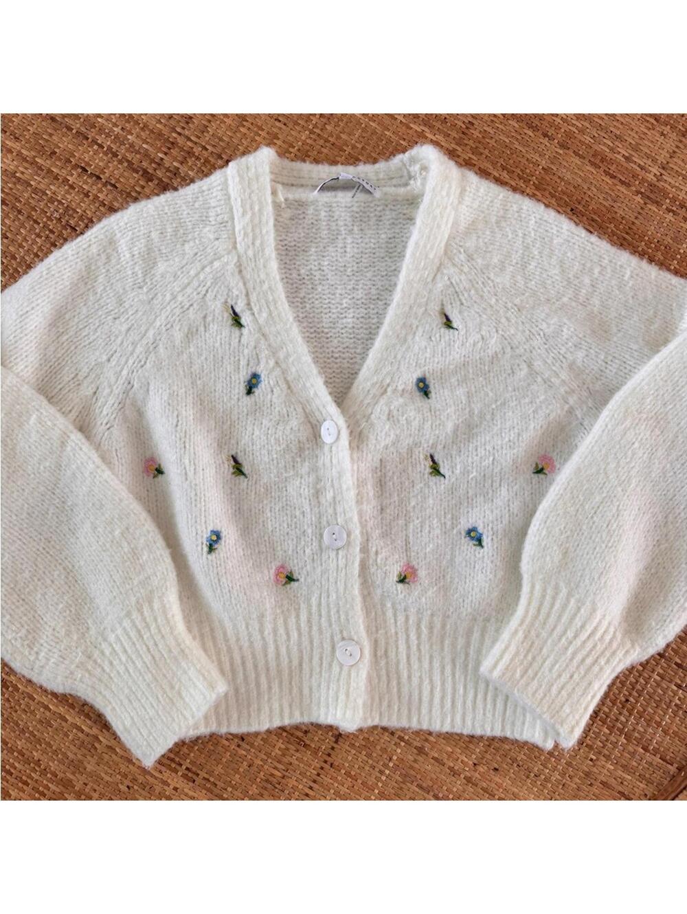 English Factory Floral Cardigan